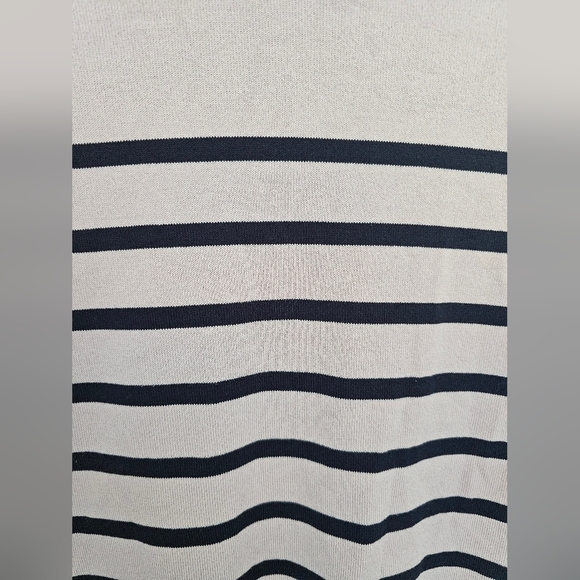 Express Striped Sweater Pink-Lavender & Black Fitted Knit Pullover Women’s Small - Picture 2 of 8